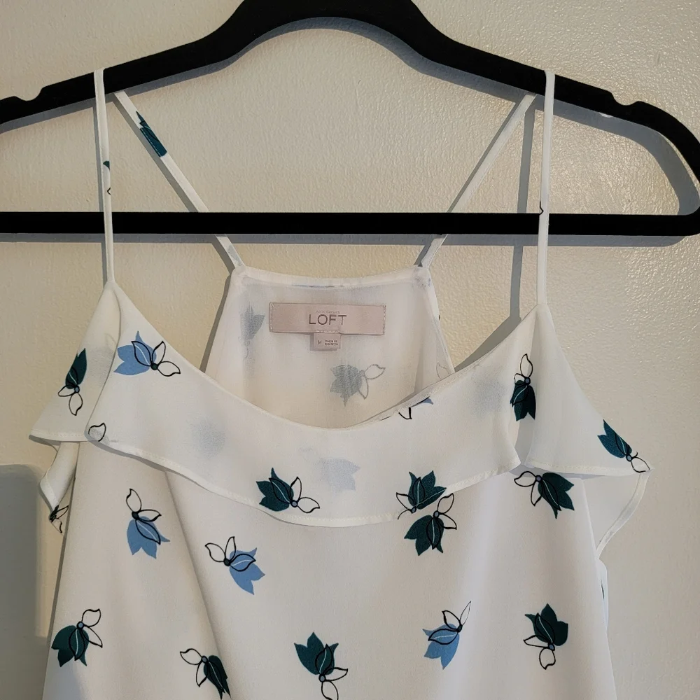 Ann Taylor Loft Flowy Floral Chiffon Camisole - Picture 3 of 9